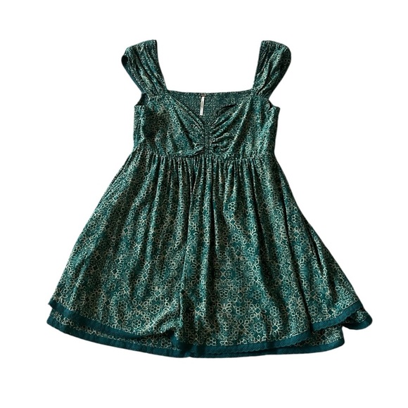 Free People Green Tabitha Mini Dress Size Large NWOT - Picture 9 of 13
